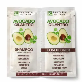 Muestra Fantasia Naturals Avocado Cilantro Champú Y Acondicionador 20ml